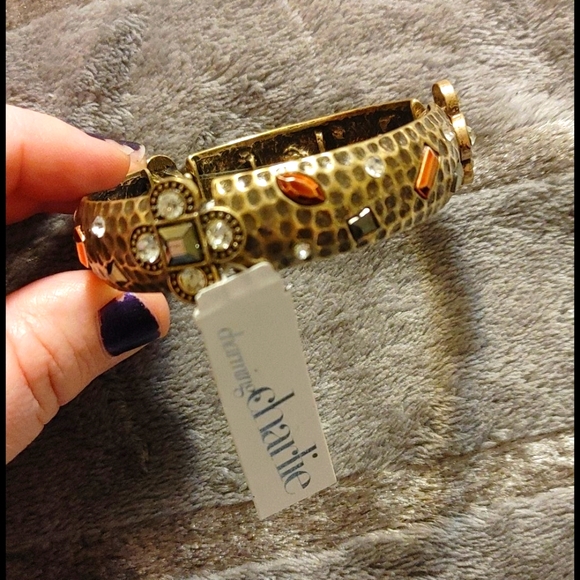 Mixed Metals Rhinestone Bracelet - Picture 1 of 6